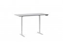 Centro 6452-2 Lift Standing Desk Smooth Satin White / Grey Glass