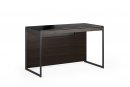 Sequel 20 6103 Compact Desk Charcoal Stained Ash w/ Black Steel Legs