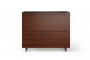 Sequel 20 6116 Lateral File Cabinet Chocolate Stained Walnut w/ Black Steel Finish