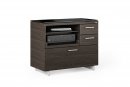 Sequel 20 6117 Multifunction Cabinet Charcoal Stained Ash w/ Satin Nickel Finish