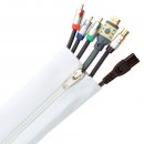 Fisual Zip Cable Tidy Wrap 50mm Diameter White 1m