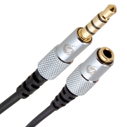 Fisual S-Flex Mini 3.5mm 4 Pole Jack Extension Cable 1m