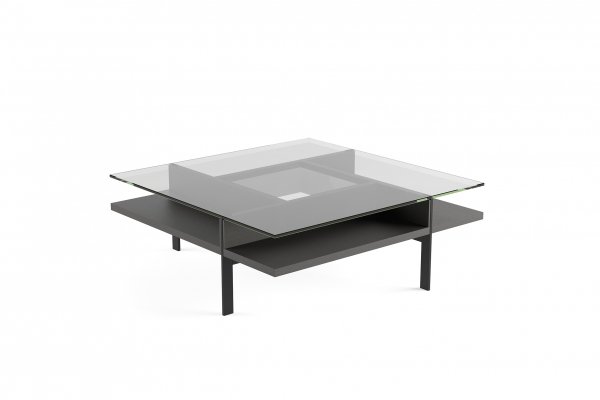 Terrace 1150 Square Coffee Table Charcoal Stained Ash