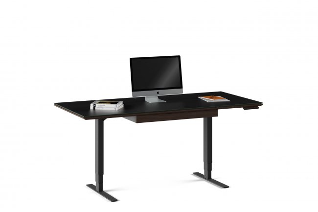 Sequel 20 6152 Lift Standing Desk Charcoal Stained Ash