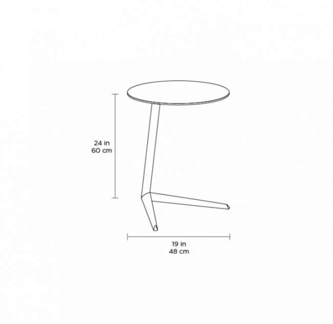 Milo 1065 Laptop / Side Table Mineral