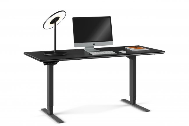 Sequel 20 6151 Lift Standing Desk Charcoal Stained Ash