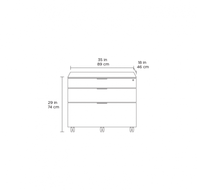 Sigma 6916 Lateral File Cabinet Sepia