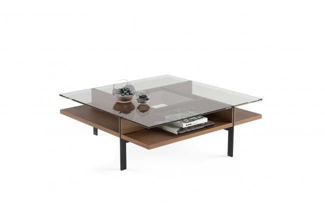 Terrace 1150 Square Coffee Table Natural Walnut